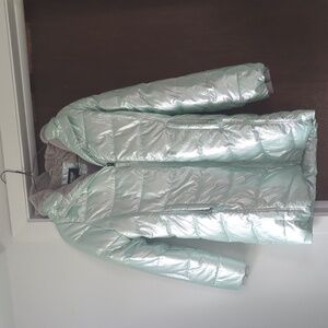 Girls Large Land's End winter coat - ice blue